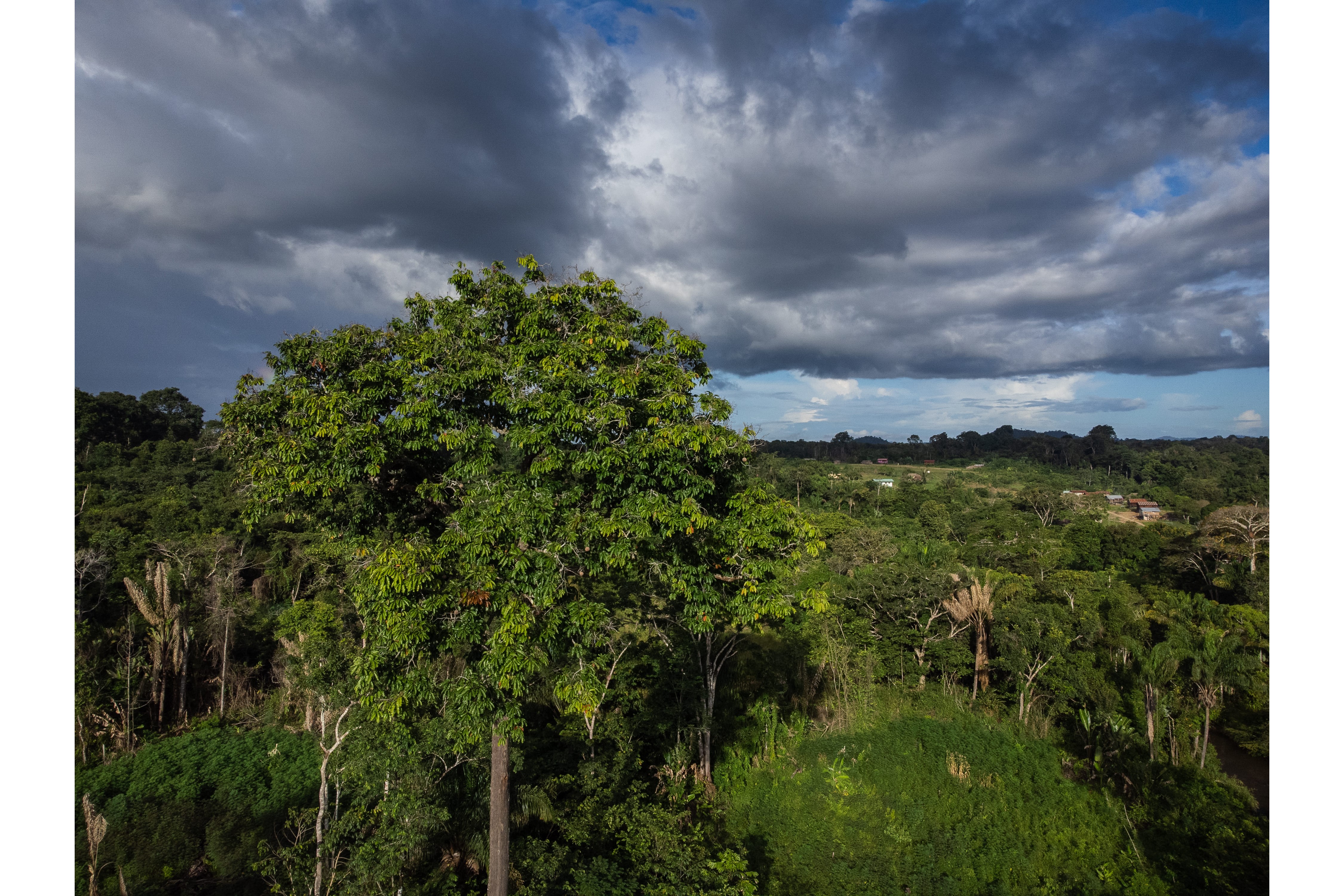 It sits amidst the dense Amazon rainforest.