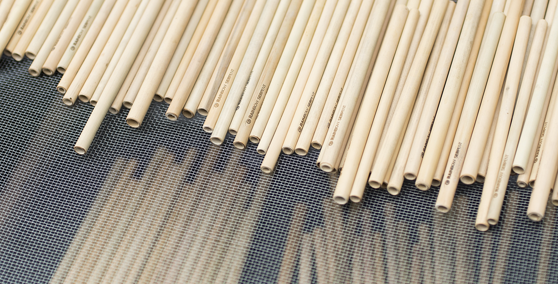 Fertige MAKASI Bambus-Strohhalme